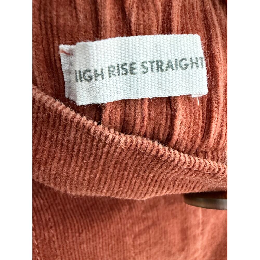 LOFT Outlet Rust Corduroy High Rise Straight Pants Size Medium - Picture 4 of 7